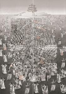 张敏杰 《广场上的舞蹈No.2》 145cm×108cm 2013年 平版

