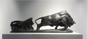 潘鹤 《开荒牛-献给深圳特区》100cm×30cm×30cm 1983年 铸铜

